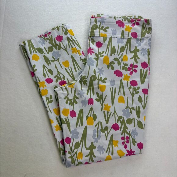 Krazy Larry Tulip Pull-On Ankle Pants, Tulip print/Size 8/Made in USA/Spring - Picture 3 of 5